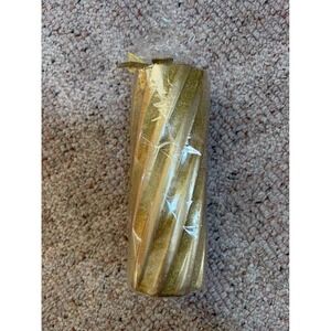 Large gold glittery candle